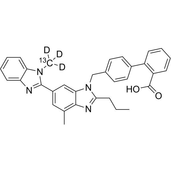 Telmisartan-<sup>13</sup>C,d<sub>3</sub> Chemical Structure