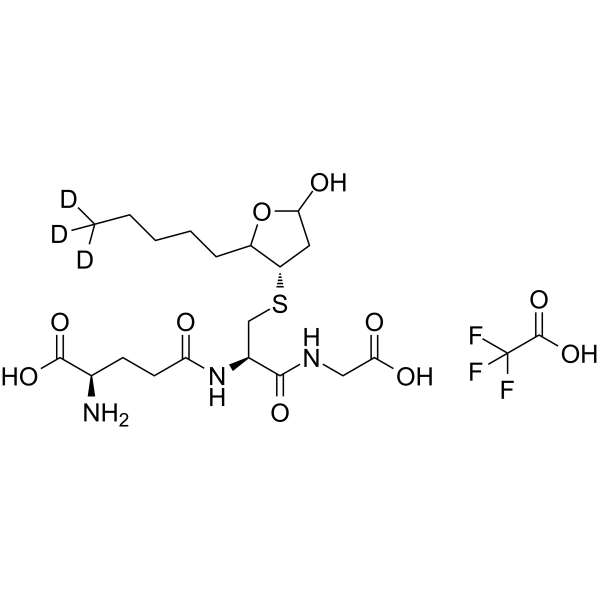 4-hydroxy Nonenal Glutathione-d<sub>3</sub> TFA Chemical Structure