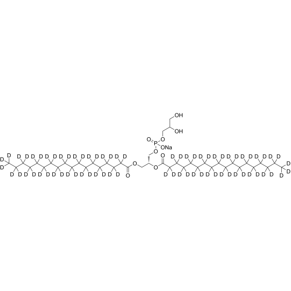 1,2-Distearoyl-sn-Glycero-3-Phosphatidylglycerol-d<sub>70</sub> sodium Chemical Structure