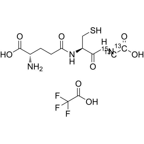 Glutathione-glycine-<sup>13</sup>C<sub>2</sub>,<sup>15</sup>N trifluoroacetate Chemical Structure