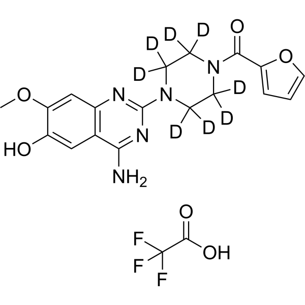 6-O-Desmethylprazosin-d<sub>8</sub> TFA Chemical Structure