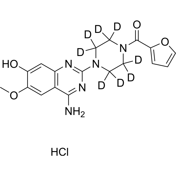 7-O-Desmethylprazosin-d<sub>8</sub> hydrochloride Chemical Structure