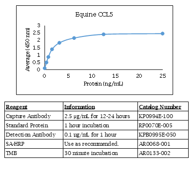 Equine CCL5 Standard Curve