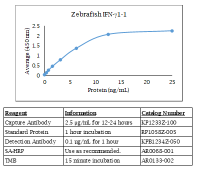 Zebrafish IFN gamma Standard Curve