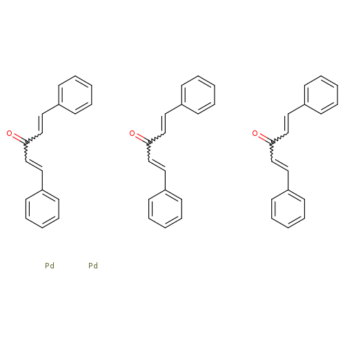 O=C(C=Cc1ccccc1)C=Cc1ccccc1.O=C(C=Cc1ccccc1)C=Cc1ccccc1.O=C(C=Cc1ccccc1)C=Cc1ccccc1.[Pd].[Pd]